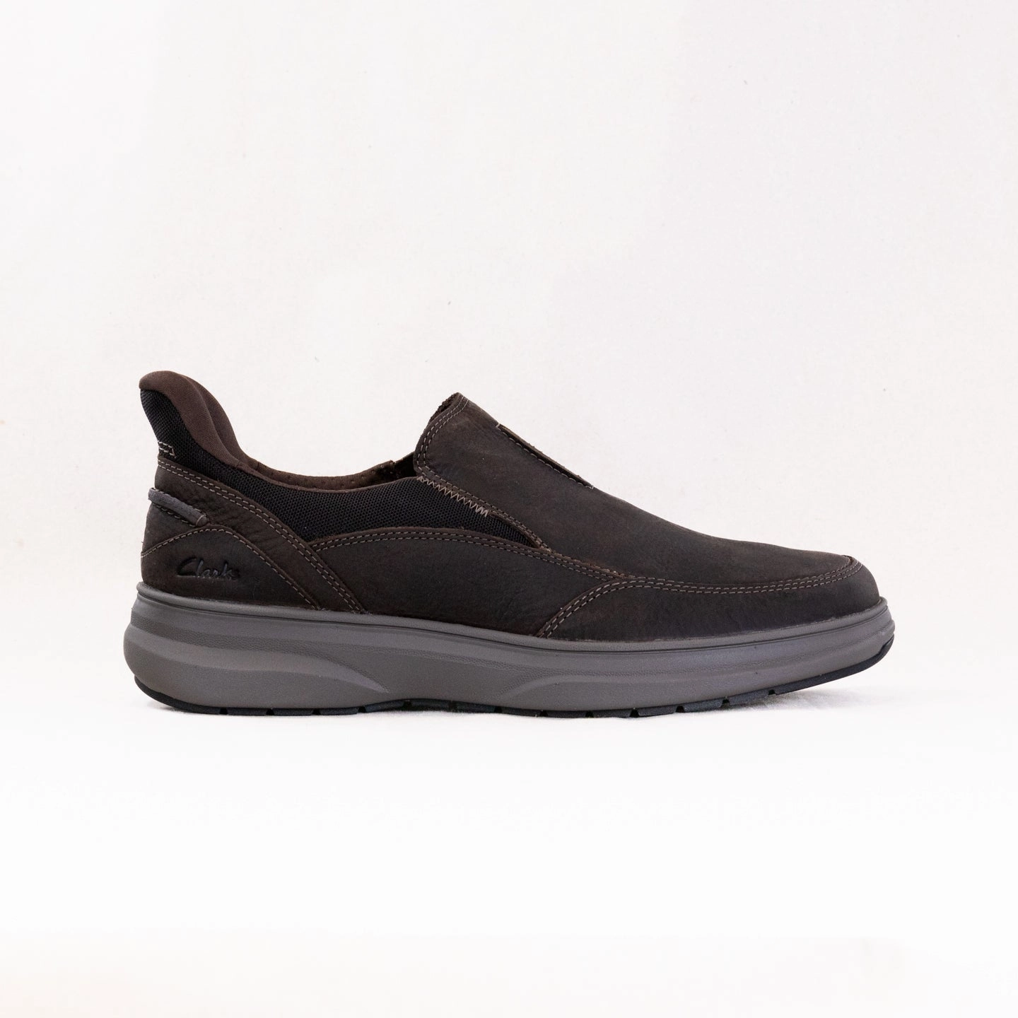 Clarks Mullen Step (Men's) - Dark Brown Leather Simple Comfort Fit