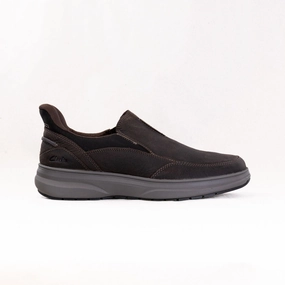 Clarks Mullen Step (Men's) - Dark Brown Leather Active Ease Clarks Mullen Step (Men's) - Dark Brown Leather Comfy Flex Thermal Regulating
