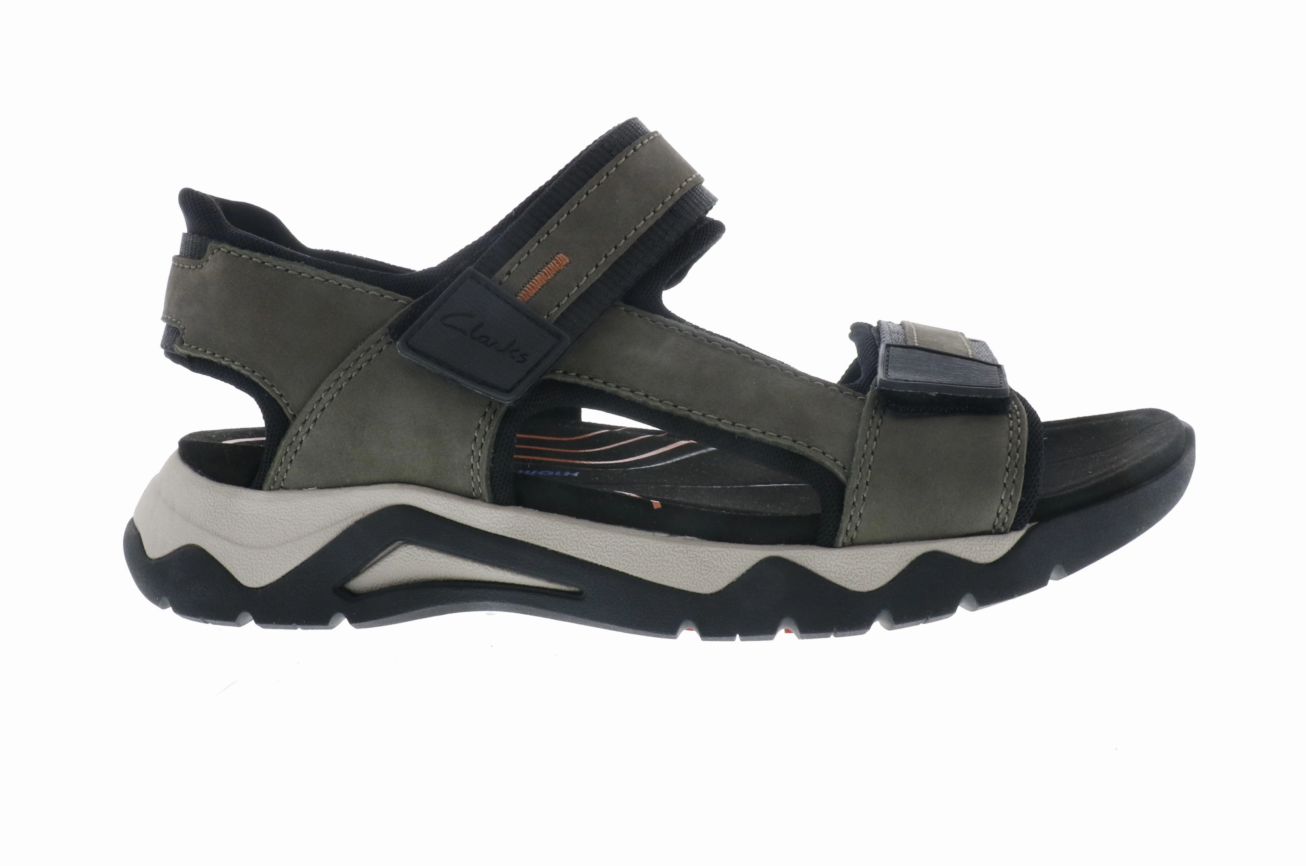 Clarks Wave 2.0 Jump (Men's) - Olive Nubuck Sleek Flip-flops Total Ease
