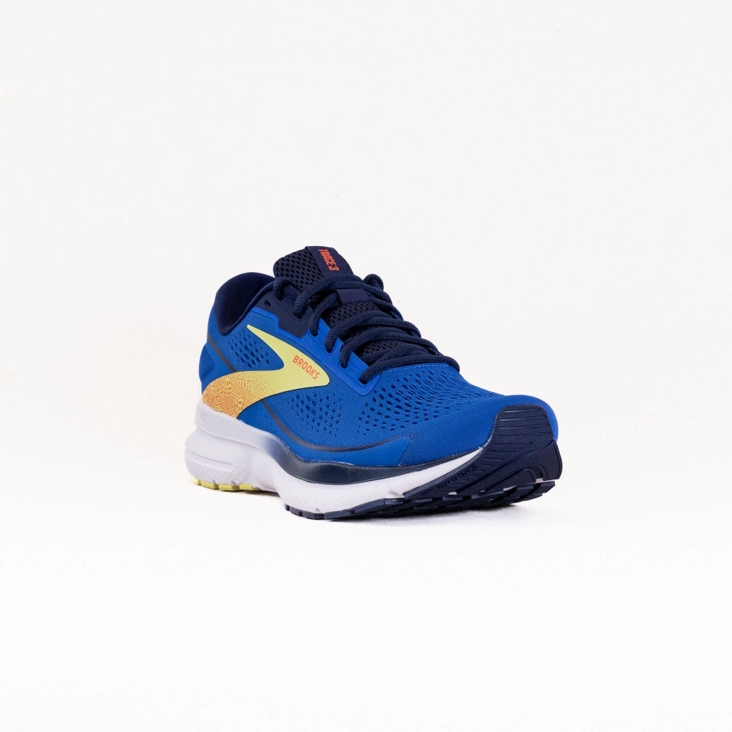 Brooks Trace 3 (Men's) - Blue/Peacoat/Yellow Flower Path Ergonomic Footbed