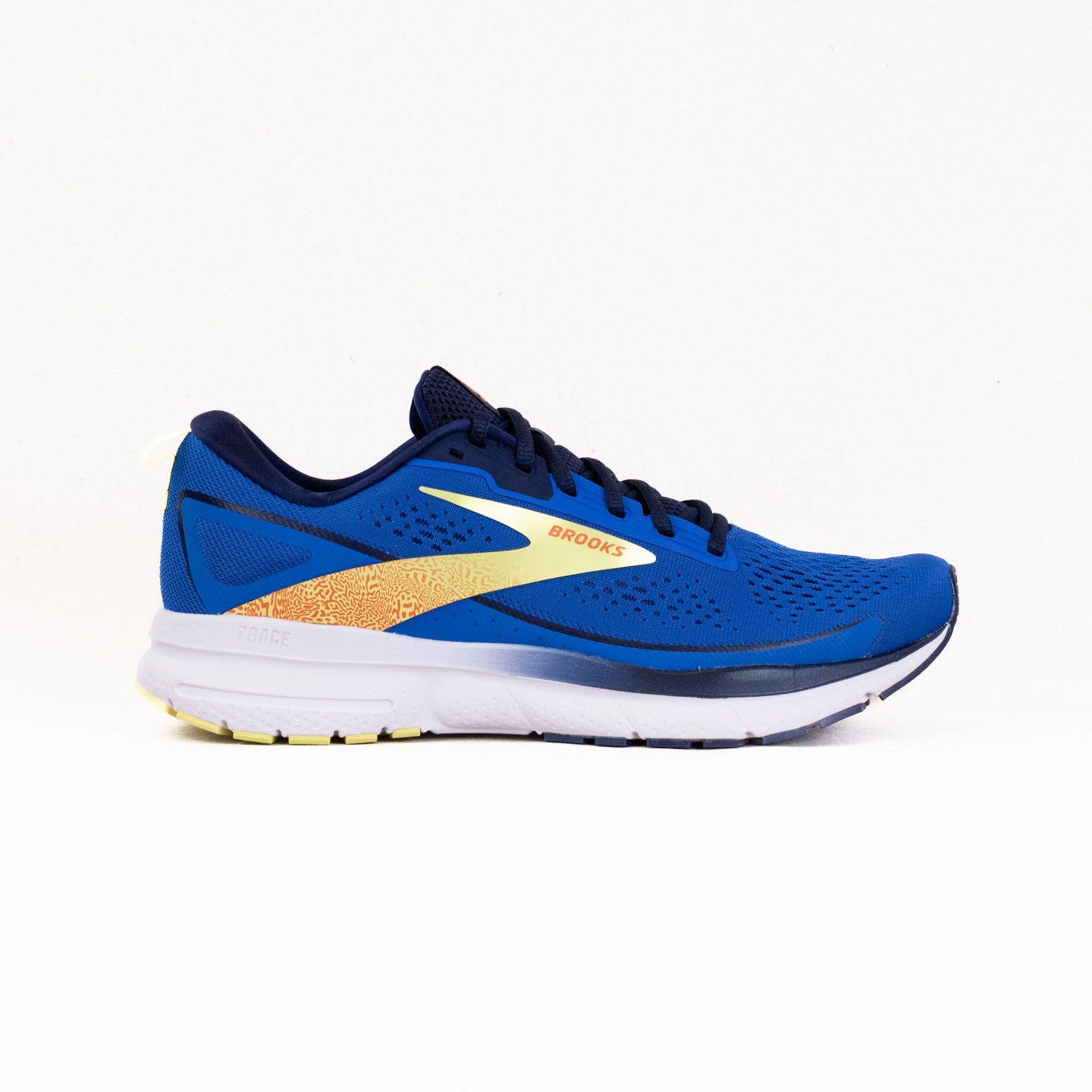 Mood Light suede upper Brooks Trace 3 (Men's) - Blue/Peacoat/Yellow