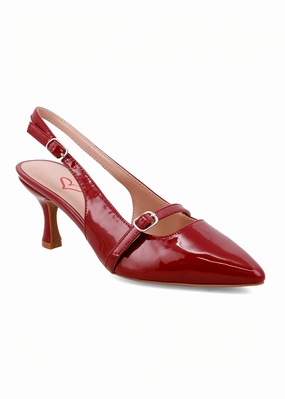 Classy comfort Sauraa Heels - Wine Flat Sauraa Heels - Wine