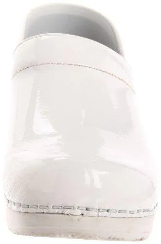 Clearance Sanita White Professional Celina Patent Leather Shoes