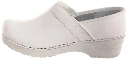 Clearance Sanita White Professional Celina Patent Leather Shoes