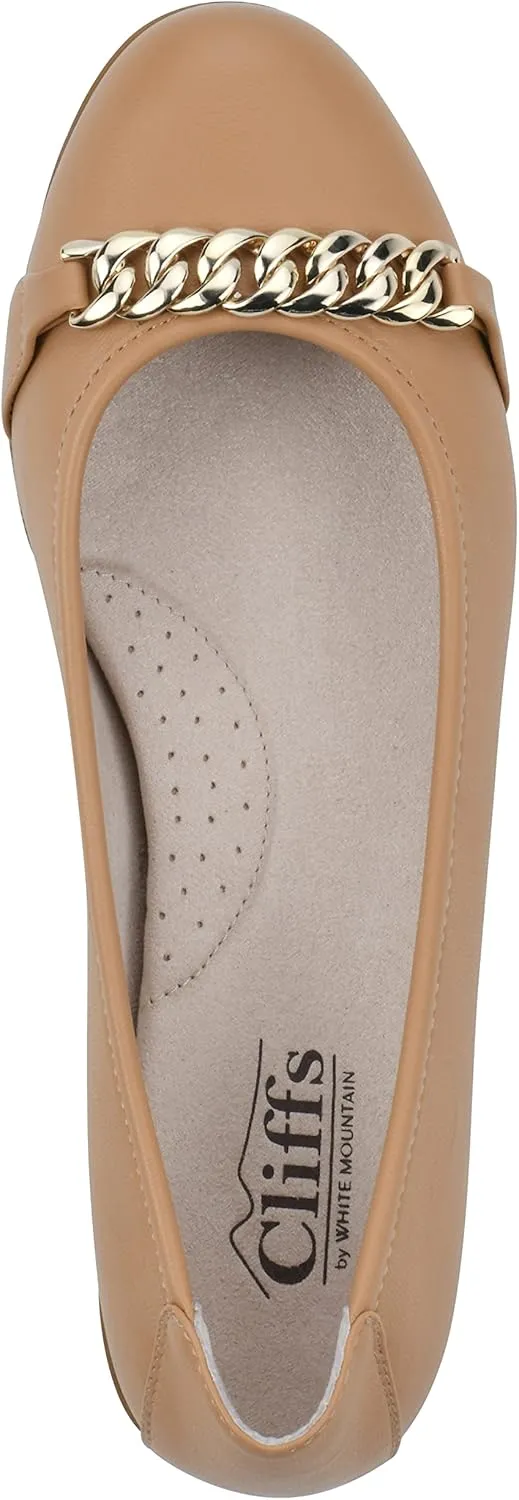 CLIFFS BY WHITE MOUNTAIN Women's Charmed Cushioned Ballet Flat