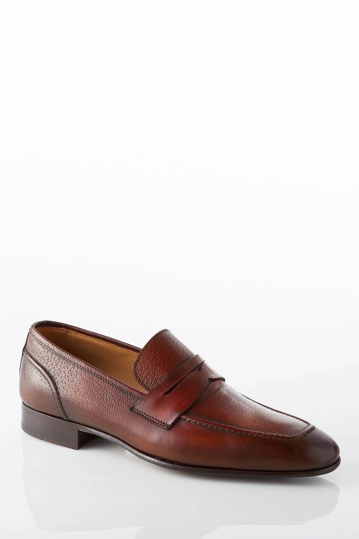 David August Leather Penny Loafer in Whiskey Casual Wear Simple Vibes