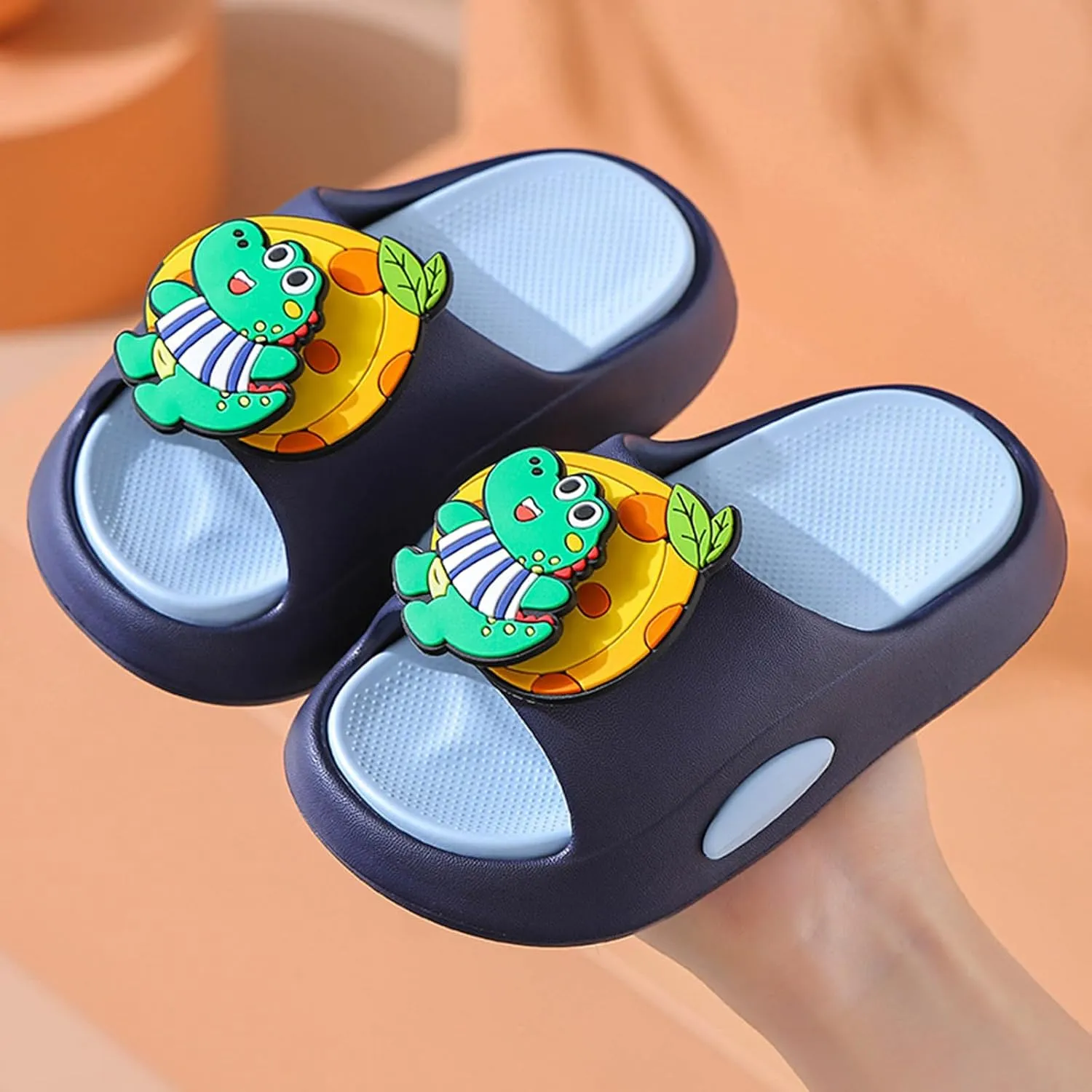 Cloud Slides for Kids Comfortable Thick Sole Cushioned Sandals Cute Cartoon Pattern Slippers Shower Slippers