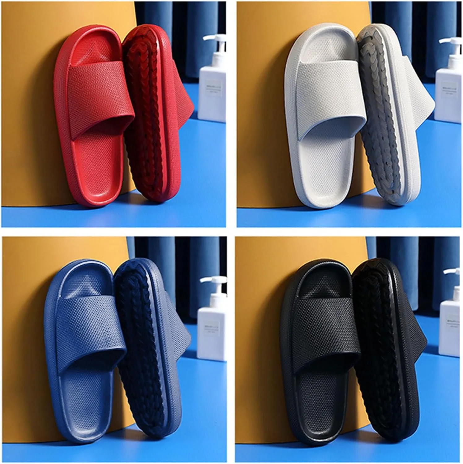 Cloud Slippers for Men Shower Shoes Women Slides for Men Womens Slides Spa Indoor Outdoor Travel Slippers