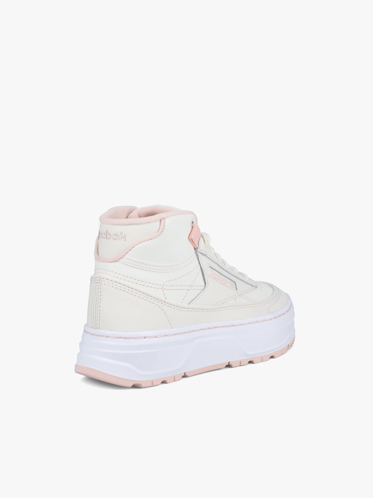 Low Heel Club C Geo Mid Chalk Pink leather