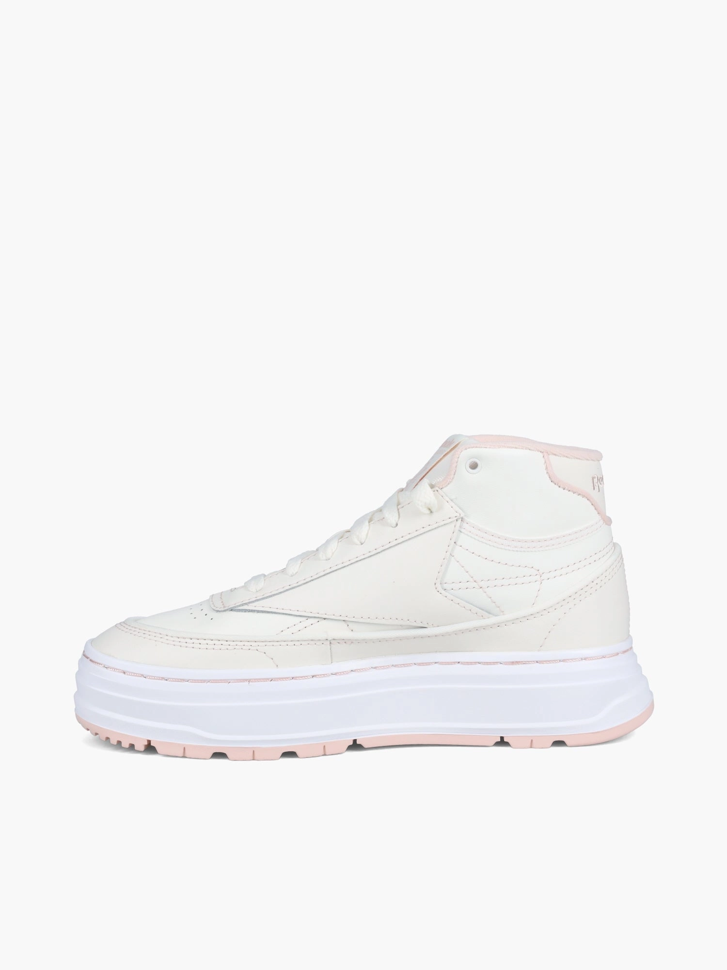 Long Day Easy Clean Club C Geo Mid Chalk Pink leather