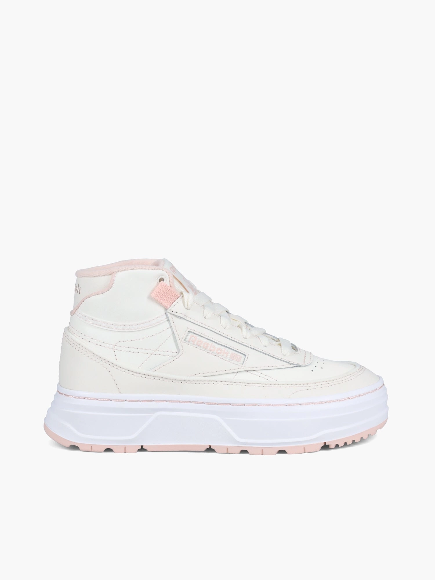 Club C Geo Mid Chalk Pink leather Stroll Shoes Clear Run