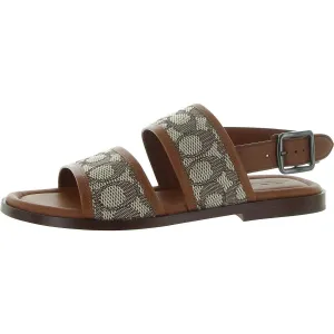 Coach Mens JLN Sig Two Leather Logo Fisherman Sandals