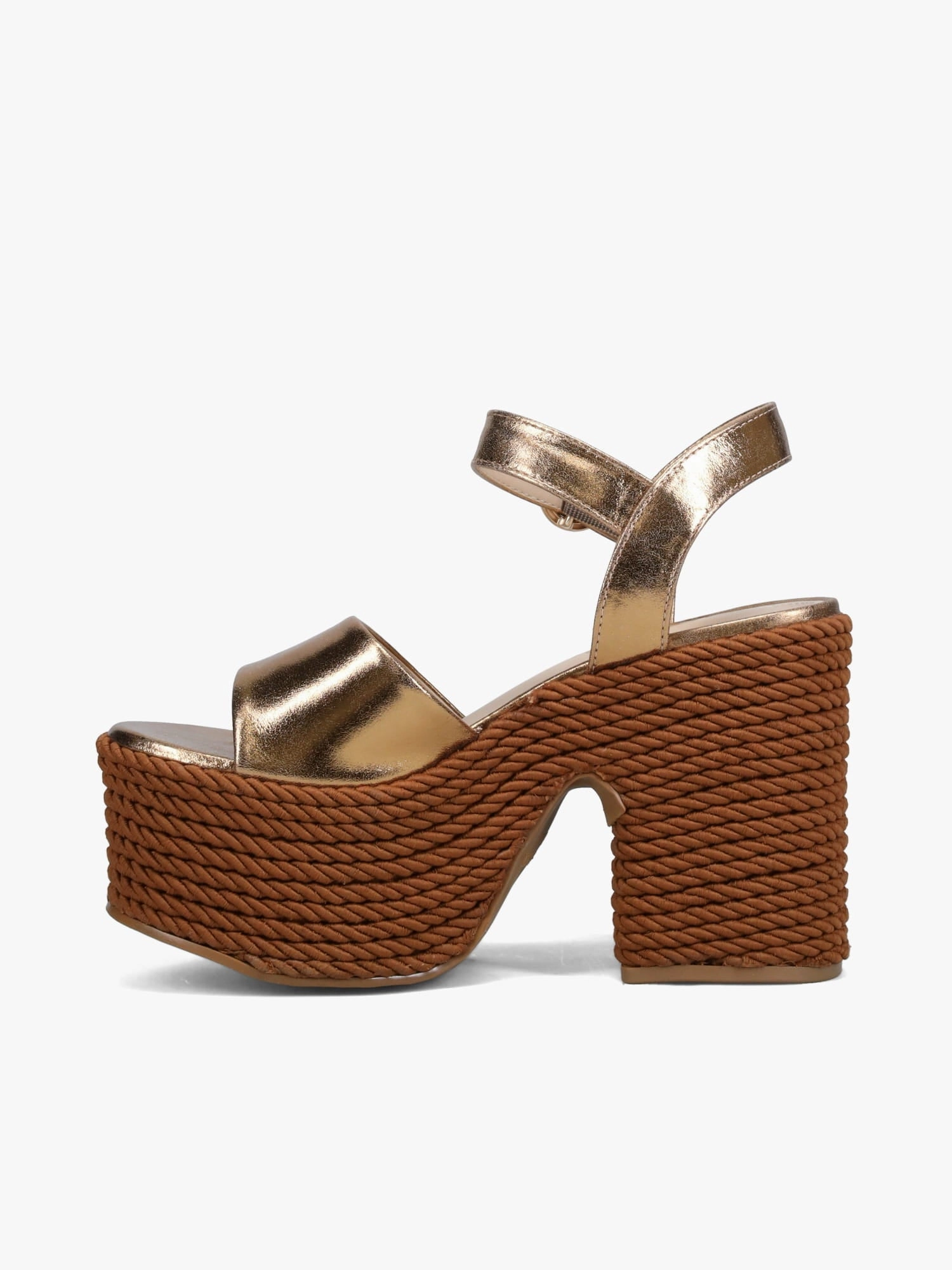 Contoured Foot Shape Coco Bronze Crystal Leather
