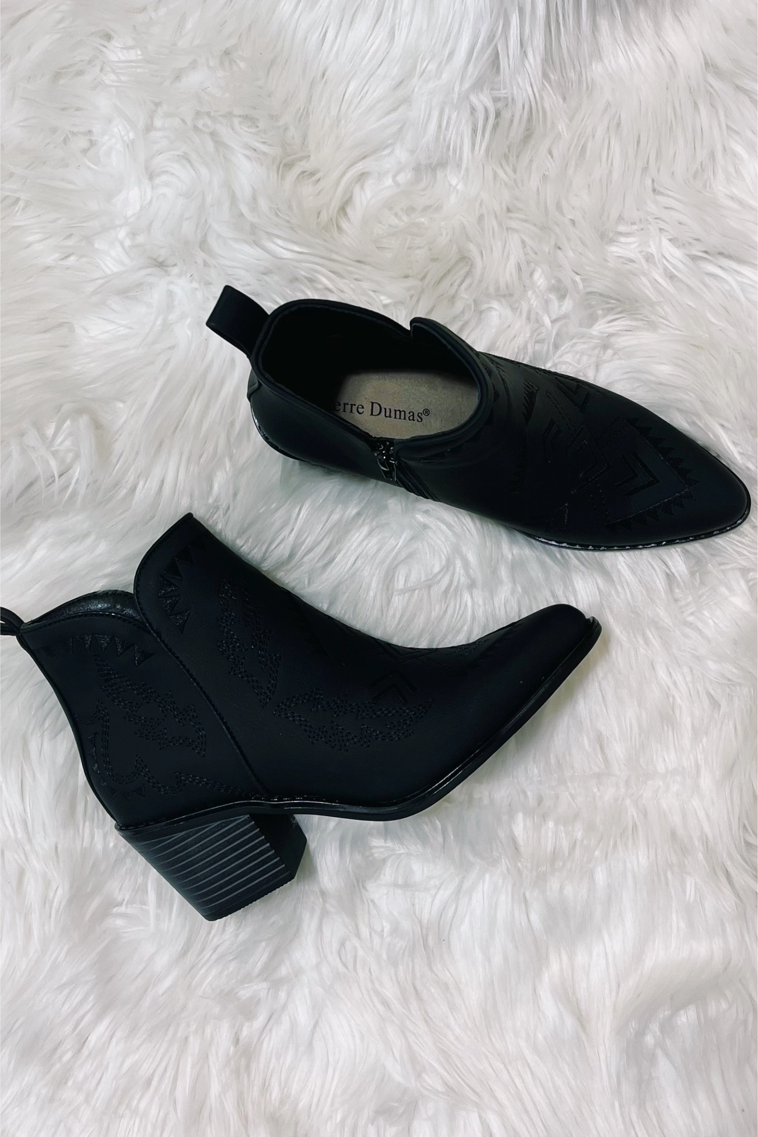 Come On Over Bootie in Black thermal