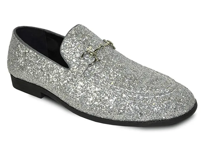 Heel Hug Bravo Prom 1 Dress Loafer, Silver