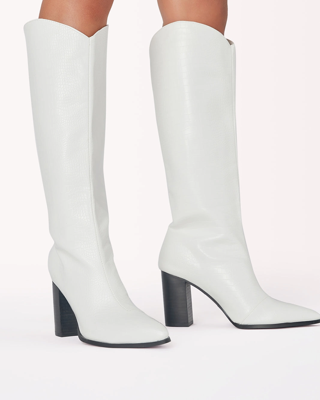 GABRIEL - WHITE CROC-BLACK Comfortable Style