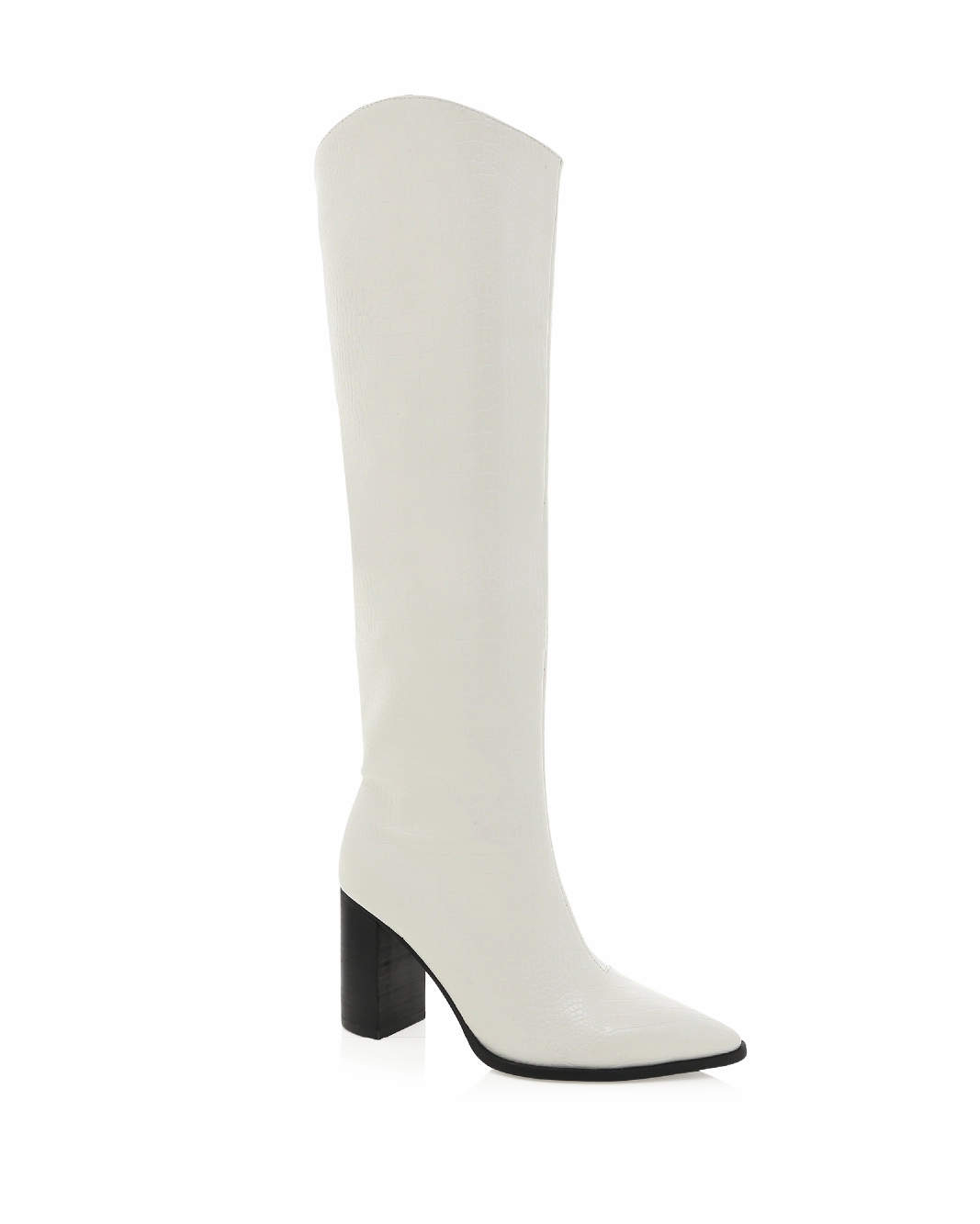 GABRIEL - WHITE CROC-BLACK Comfortable Wear Long Haul