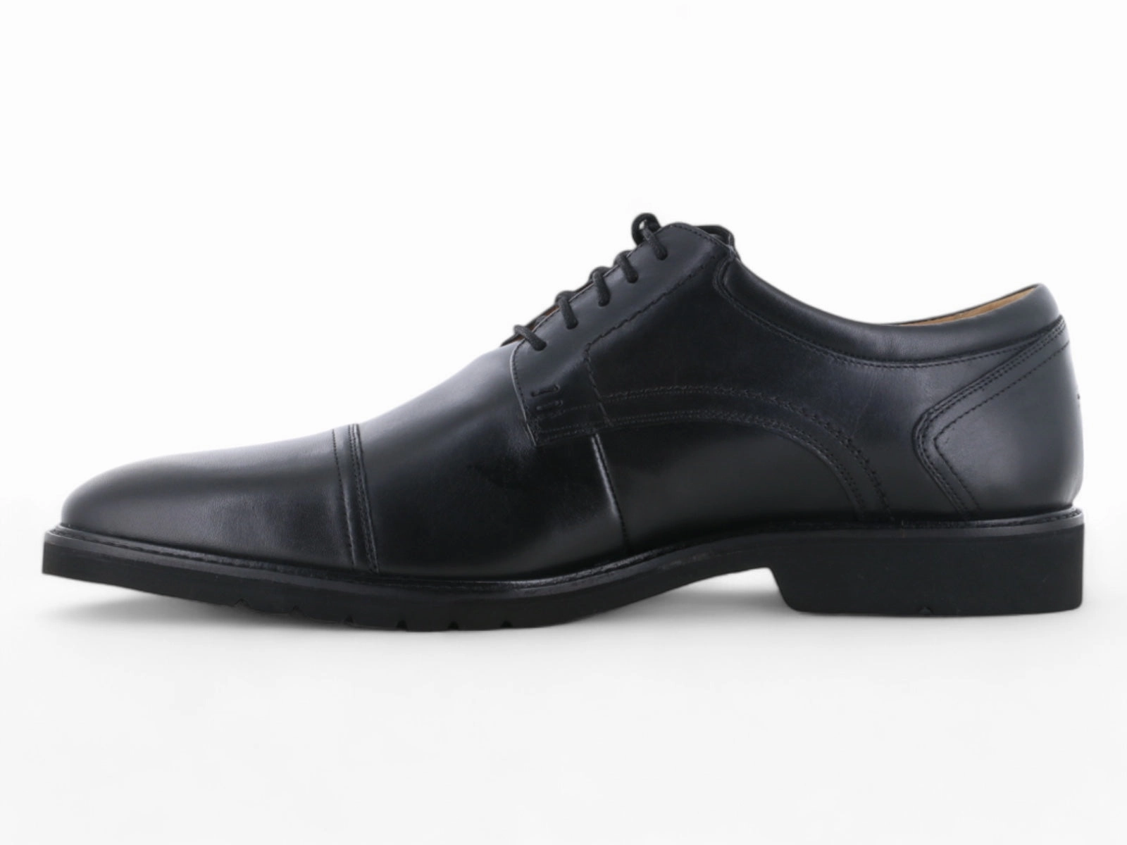 Stylish Pattern Shine Hold Rockport Findlay Cap Toe Oxford Black