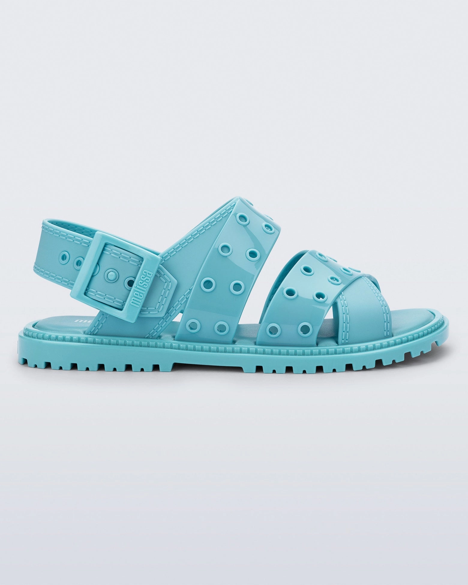 Seamless Interior Lining Lock Sandal - Blue
