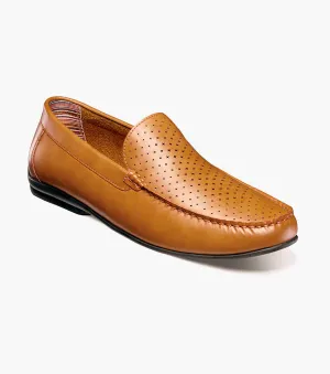 Conroy Moc Toe Perf Slip On-Tan | Stacy Adams Odor Resistant Tech Flex Groove Tech Conroy Moc Toe Perf Slip On-Tan | Stacy Adams