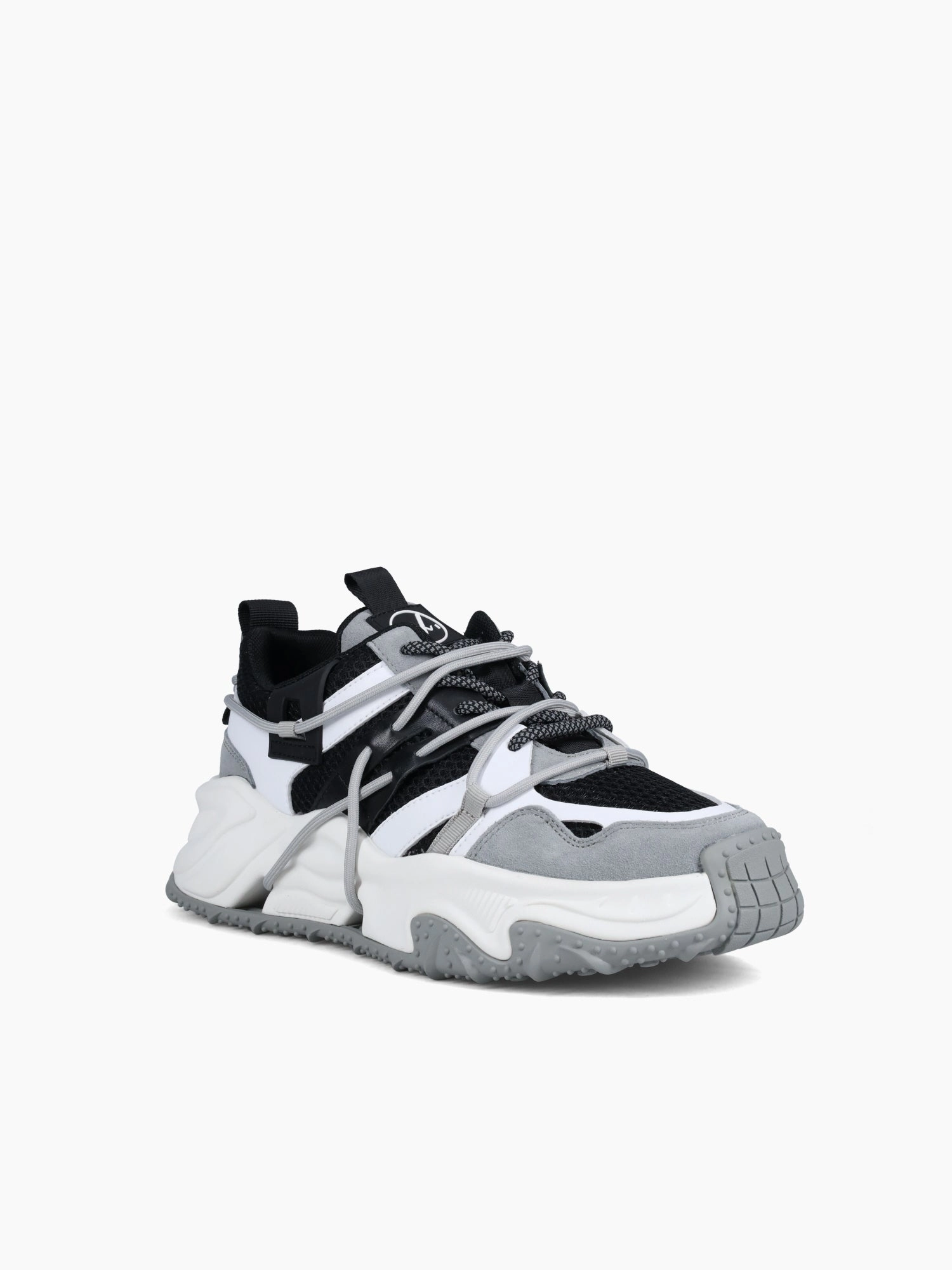Conspiracy Grey White suede Mesh retro look