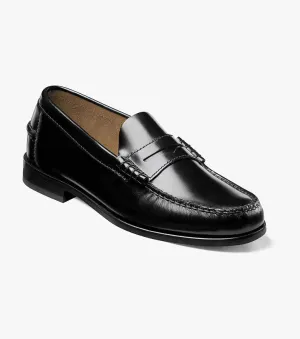 Convenient Use Berkley Moc Toe Penny Loafer-Black| Florsheim Black Berkley Moc Toe Penny Loafer-Black| Florsheim