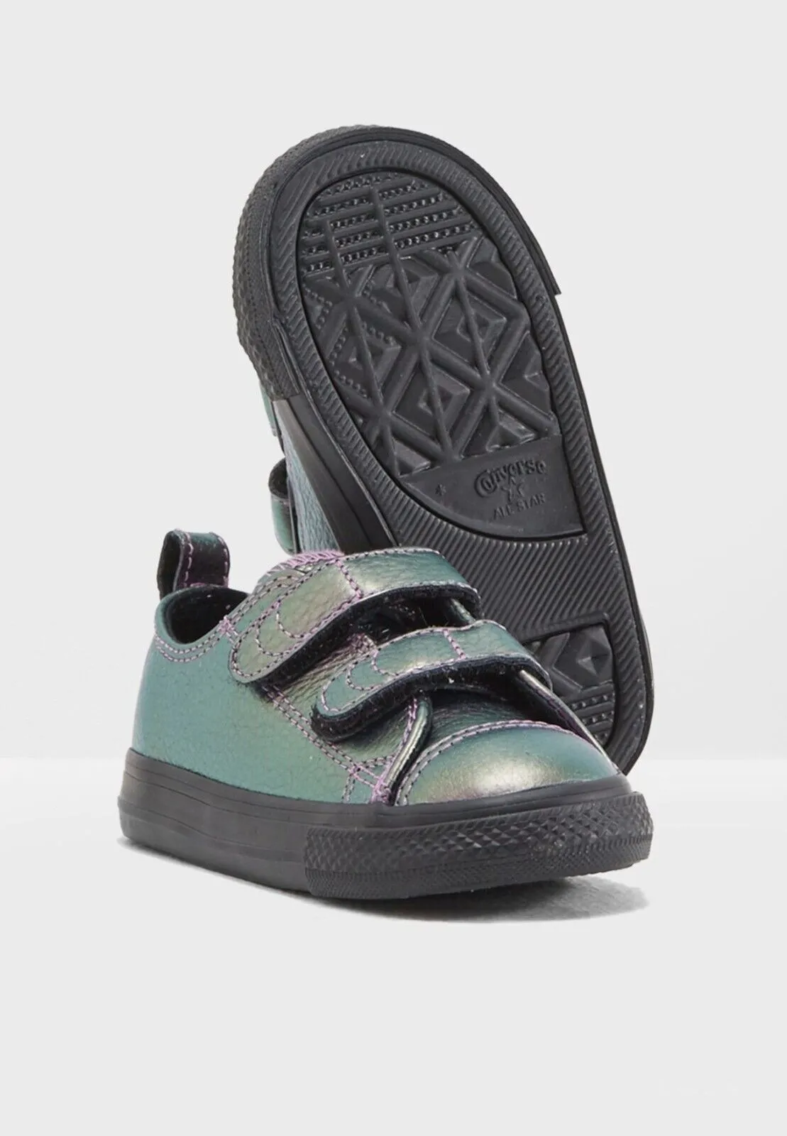Converse Chuck Taylor All Star 2V OX 758195C Toddler Violet & Black Shoes C2074