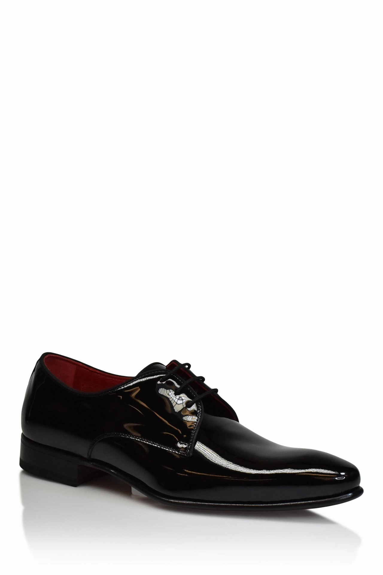 Patent Leather Carnegie Formal Tuxedo Oxford in Black Pillow Base Stylish Form