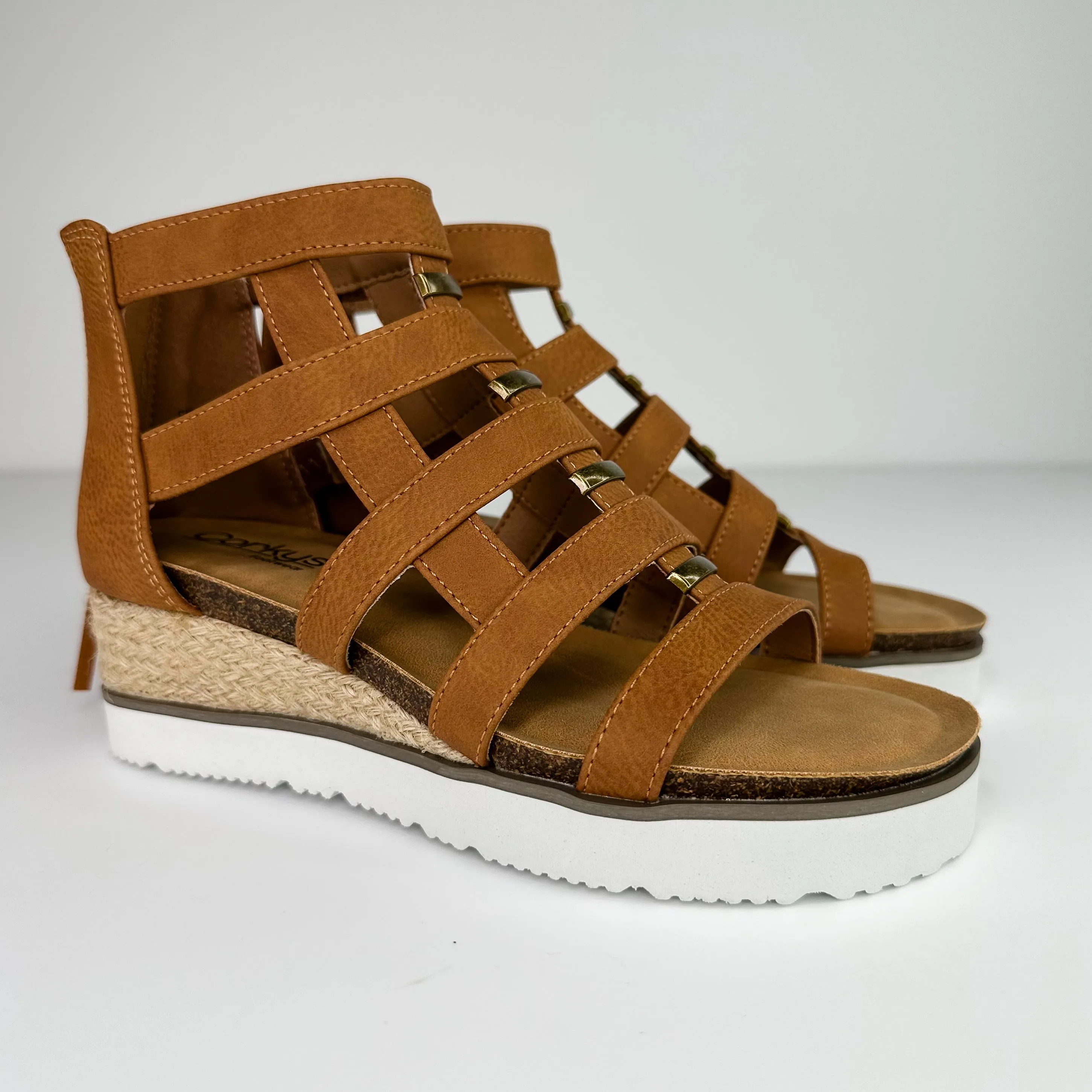 Corky Living My Best Life Faux Leather Wedge Sandals - 2 colors!
