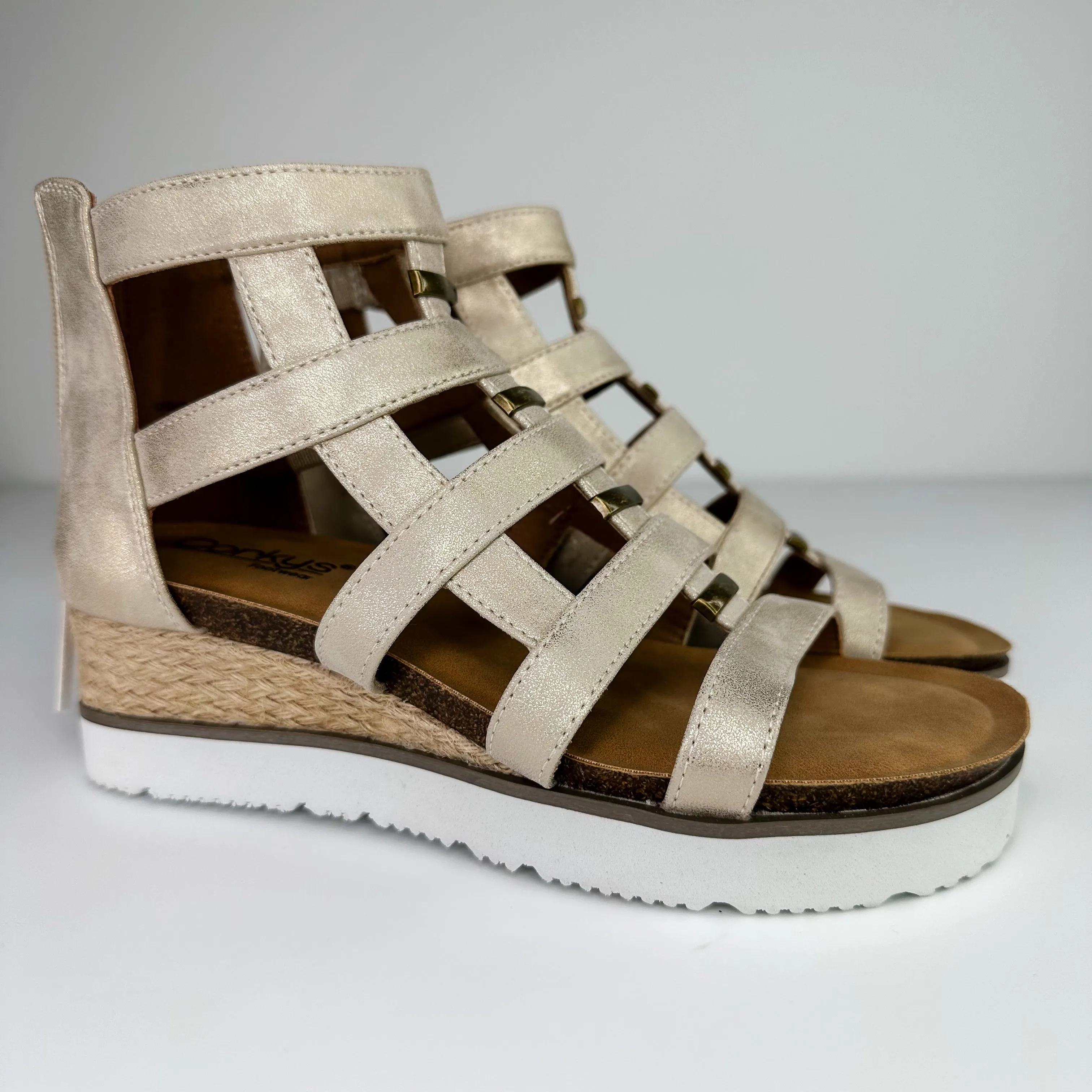 Corky Living My Best Life Faux Leather Wedge Sandals - 2 colors!