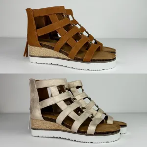 Corky Living My Best Life Faux Leather Wedge Sandals - 2 colors!
