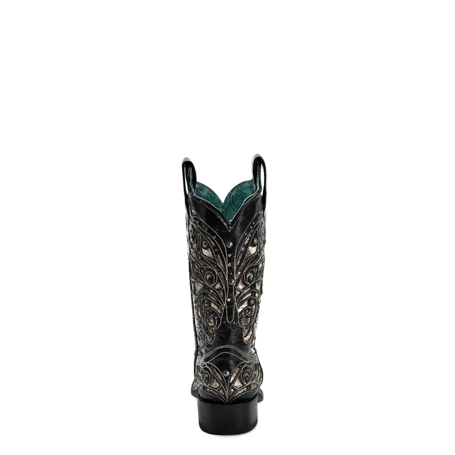 Corral Womens Square Toe Inlay Black Python 11.5in Cowboy Boots