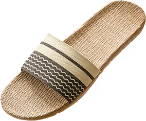 Couple Men's Summer Fashion Indoor and Outdoor Non Slip Comfortable Wave Linen Men's Slippers Size 11 Extra Wide