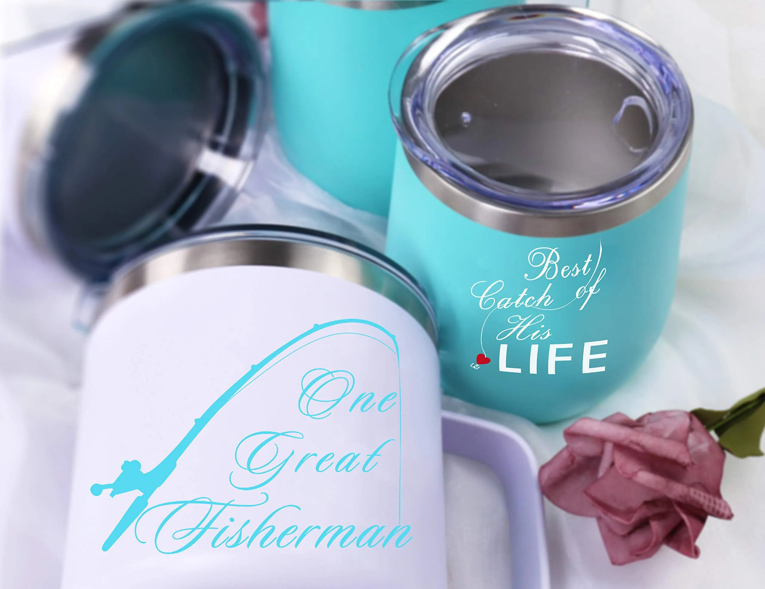 Couples Gifts,Wedding Anniversary for Couple, Fisherman Wedding Gifts,Best Catch of His