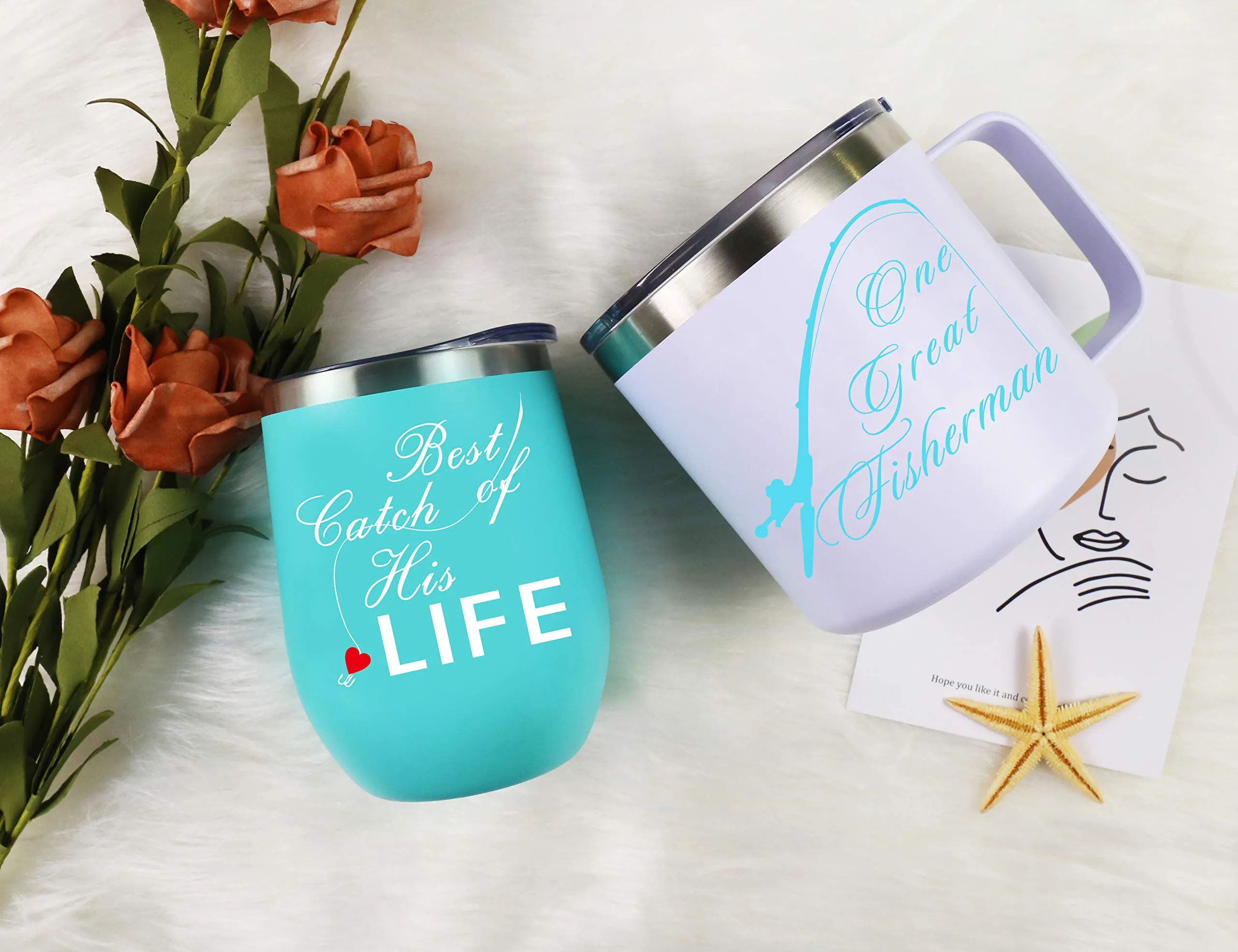 Couples Gifts,Wedding Anniversary for Couple, Fisherman Wedding Gifts,Best Catch of His