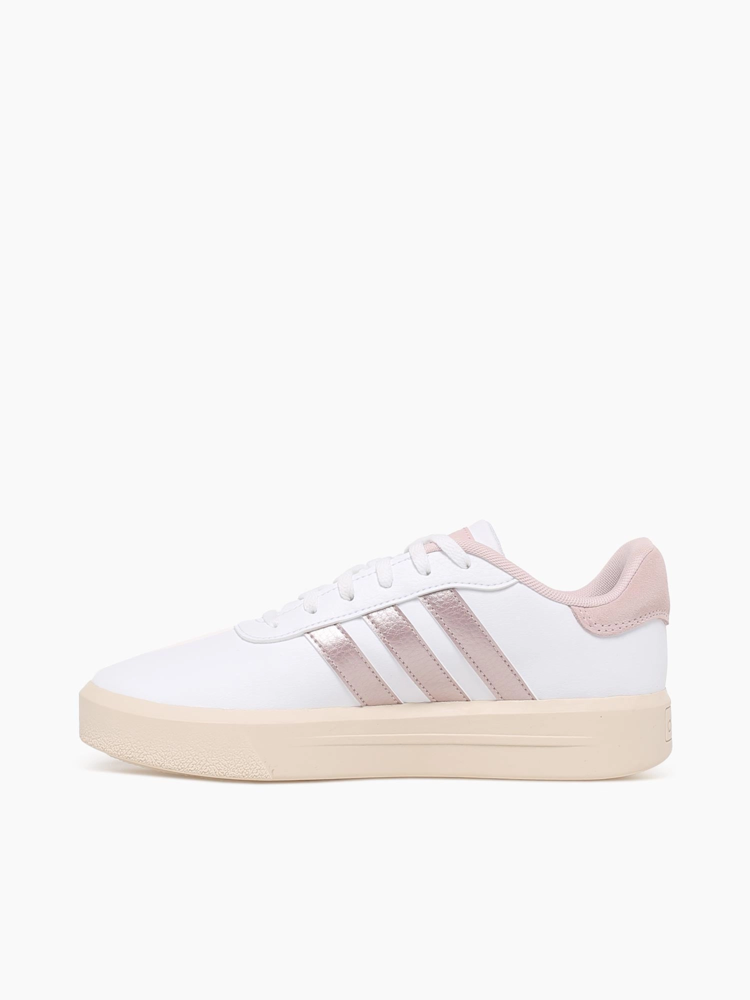 Court Platform White Sapia Collapsible Heel