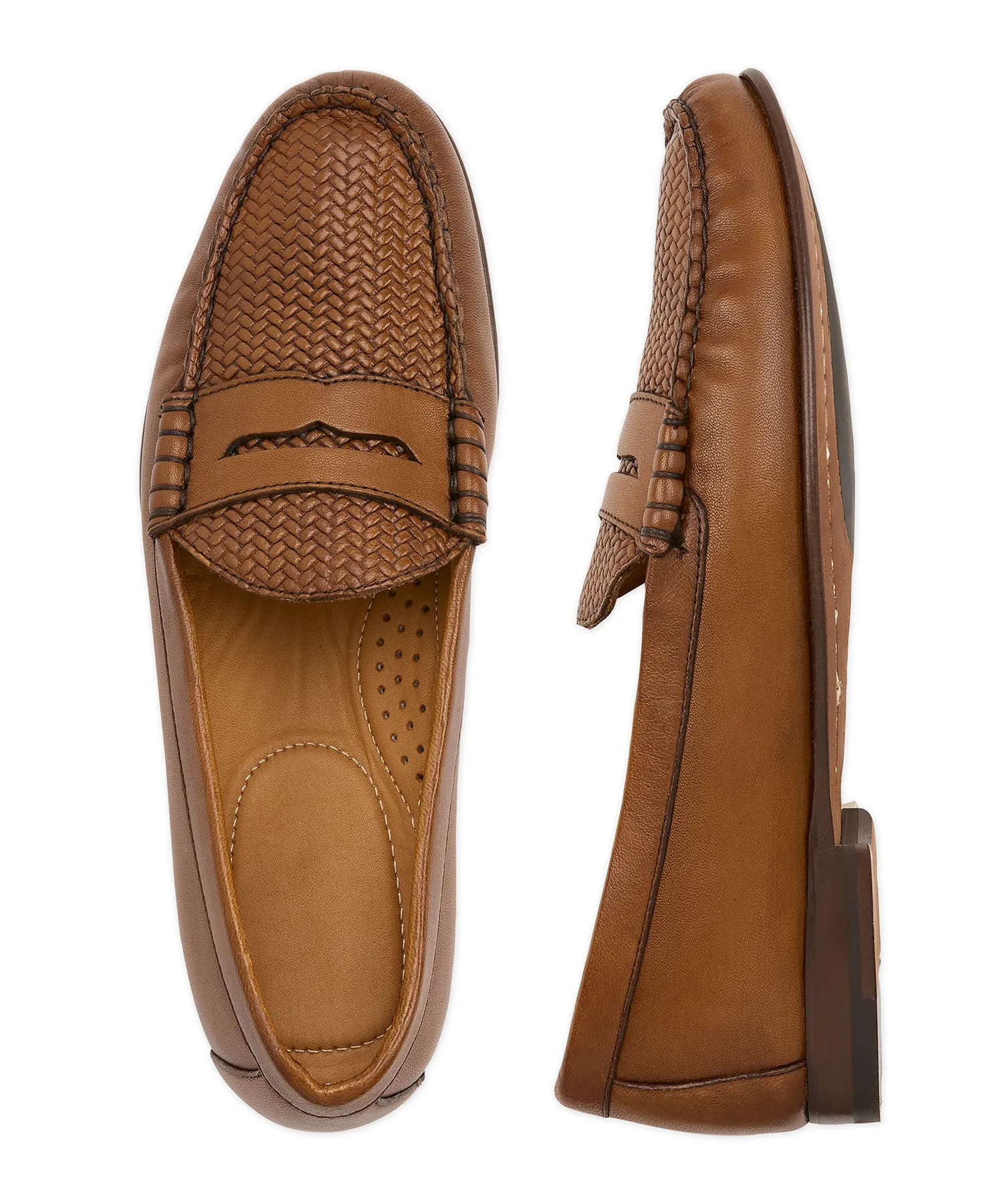 PHELPS Preston Embossed Sheepskin Leather Penny Loafer Calm Walk