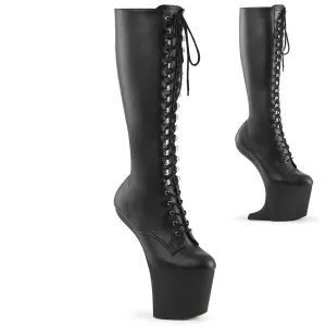 CRAZE-2023 Pleaser Black Faux Leather Sexy Platform Shoes (Pole Dancing Heels)