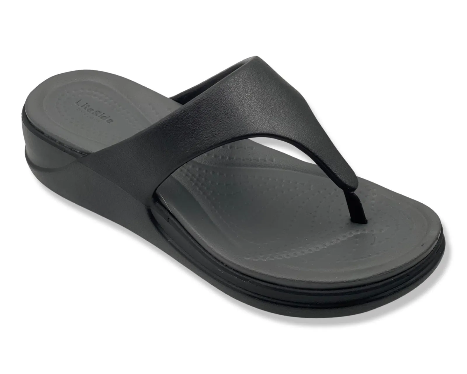 Crocs Boca Wedge Flip in Black for Women's