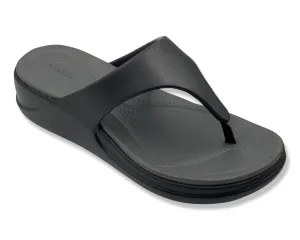 Crocs Boca Wedge Flip in Black for Women's