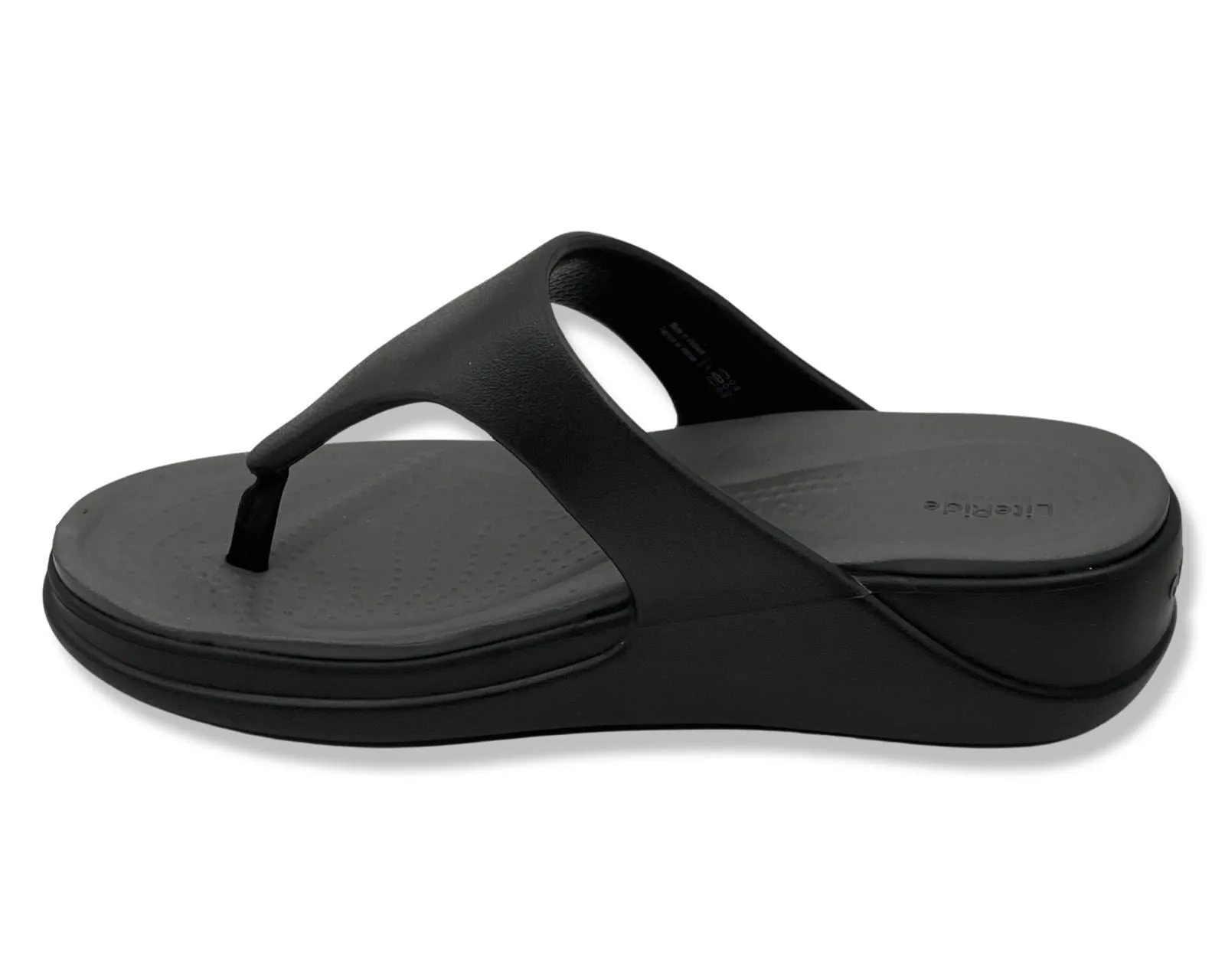 Crocs Boca Wedge Flip in Black for Women's