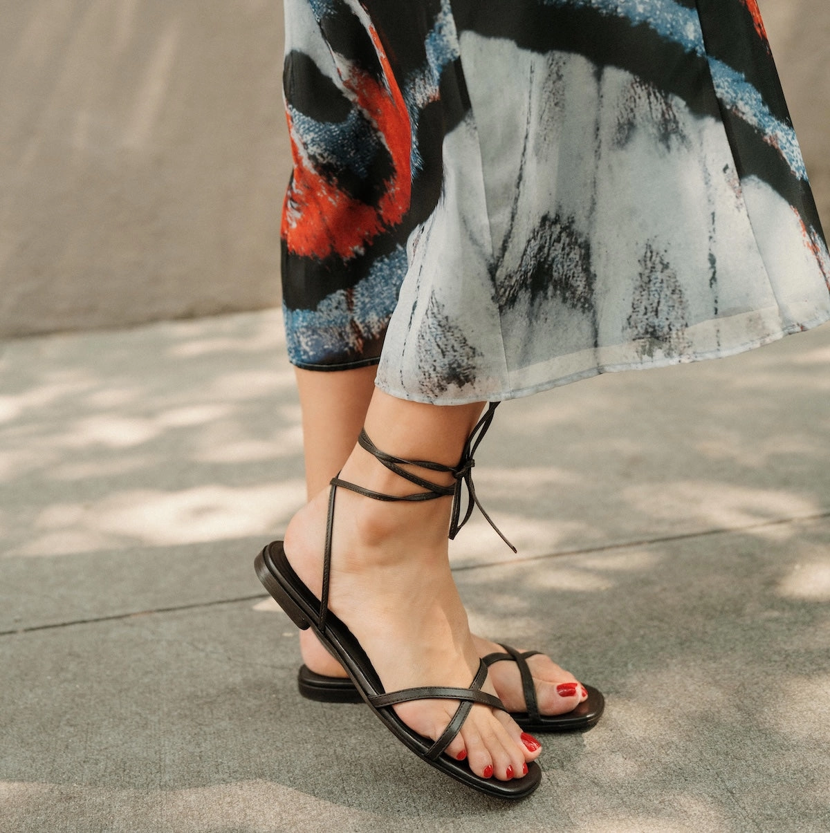 Durable Sole Free Step The Wrap Sandal - Espresso Nappa