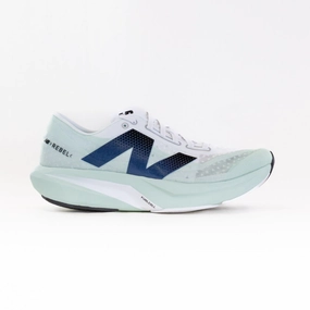 Cushioned Footbed New Balance FuelCell Rebel v4 (Men's) - Green/White Simple Line Form Fit New Balance FuelCell Rebel v4 (Men's) - Green/White