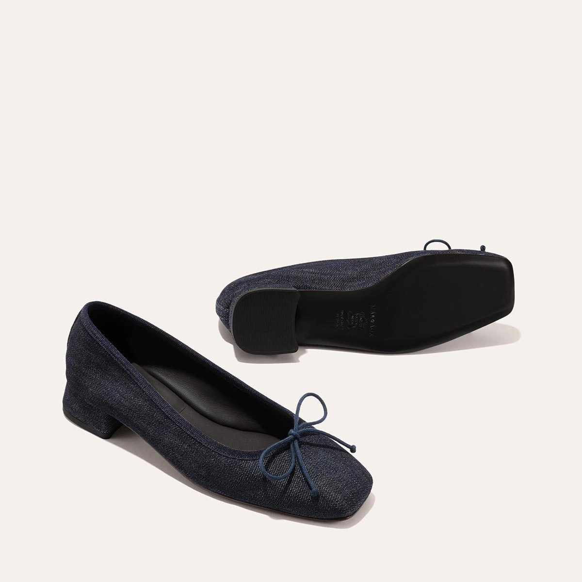 The Ada - Indigo Denim Elegant Slip-On Heels