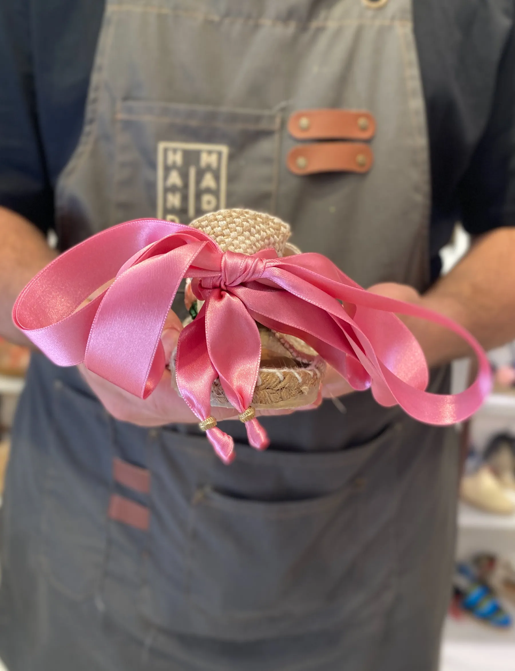 Custom-made Espadrilles Flat Classic Pink Flowers