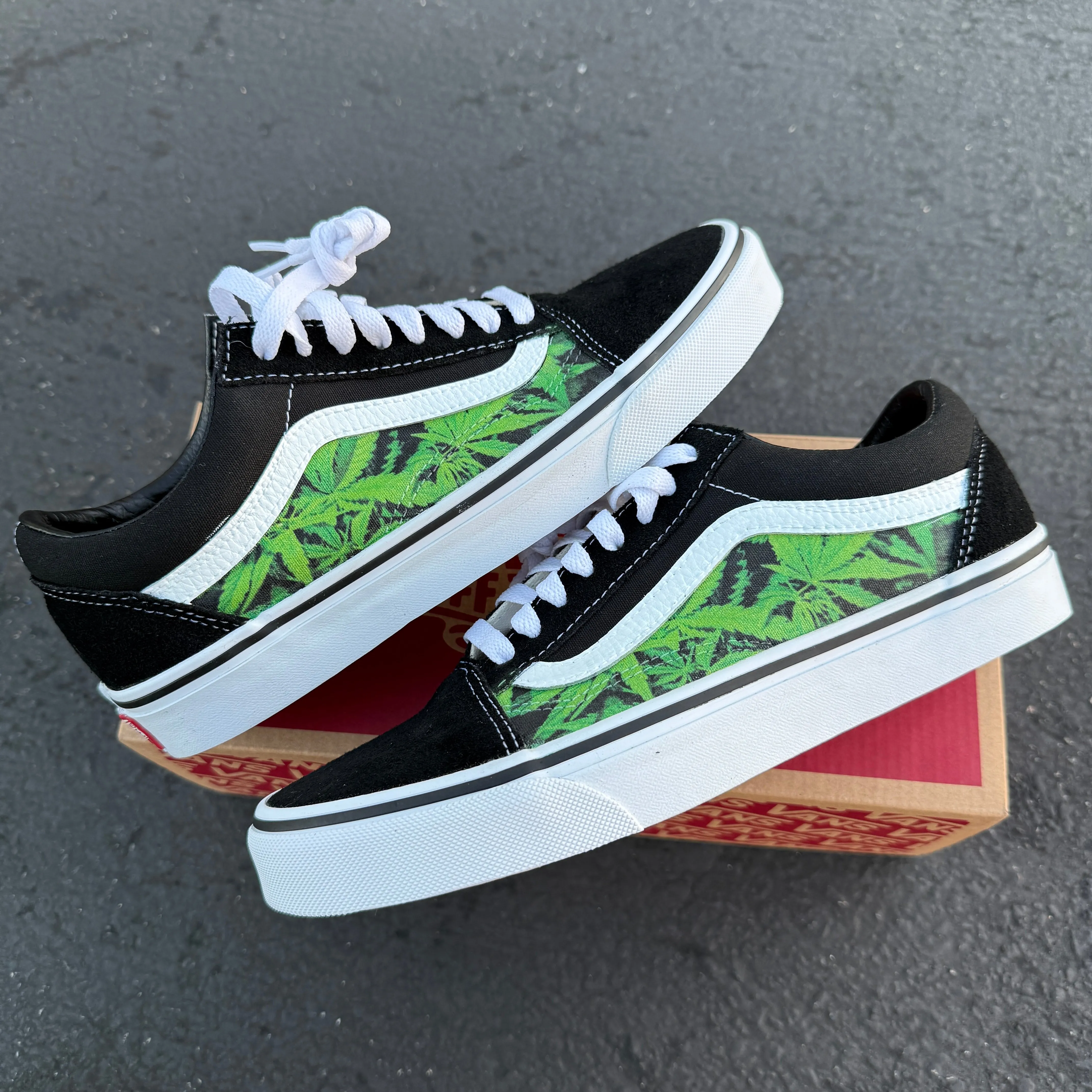 Custom Marijuana Theme Vans Old Skool Shoes