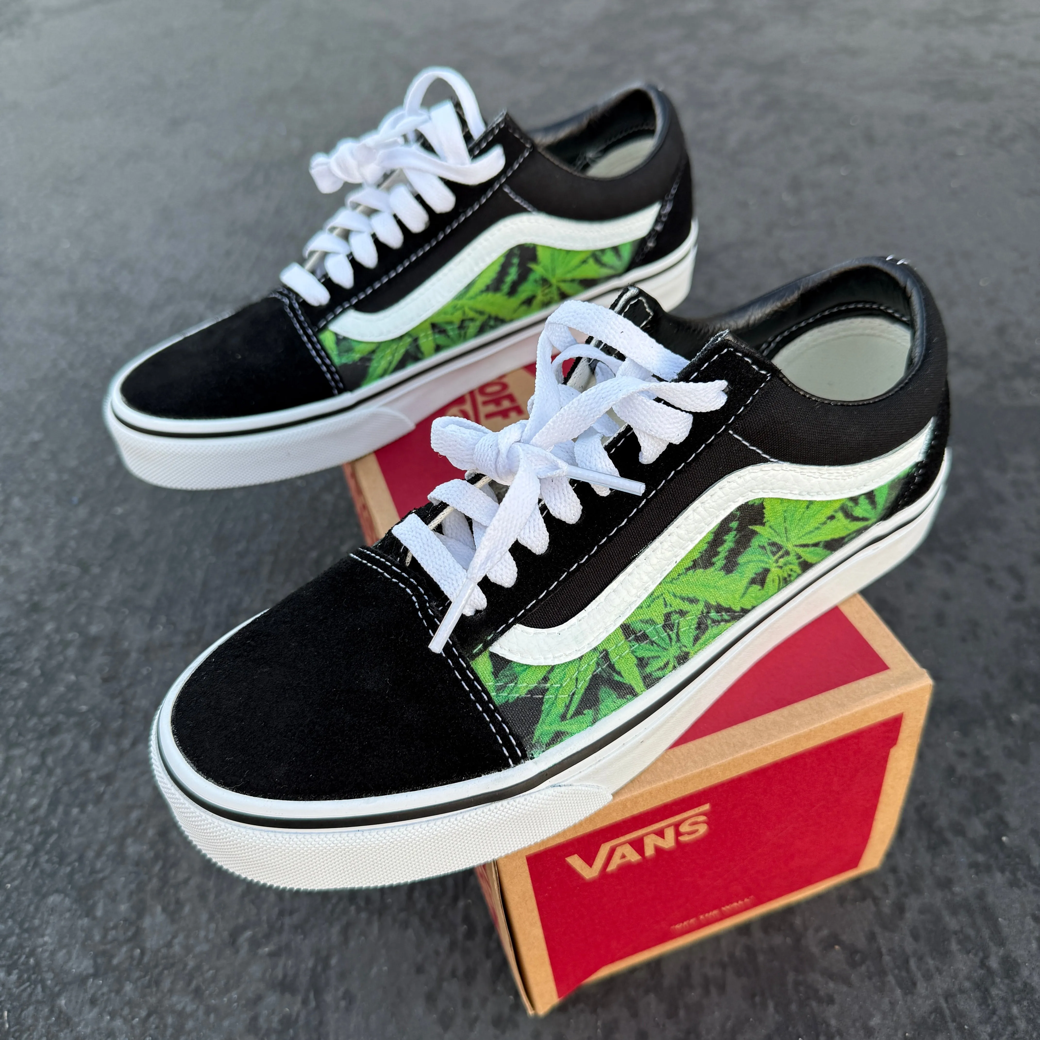 Custom Marijuana Theme Vans Old Skool Shoes