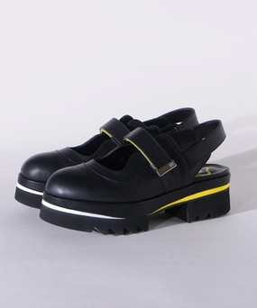 Daany Black Leather Sandal Chic Design Daany Black Leather Sandal Matte side - zip