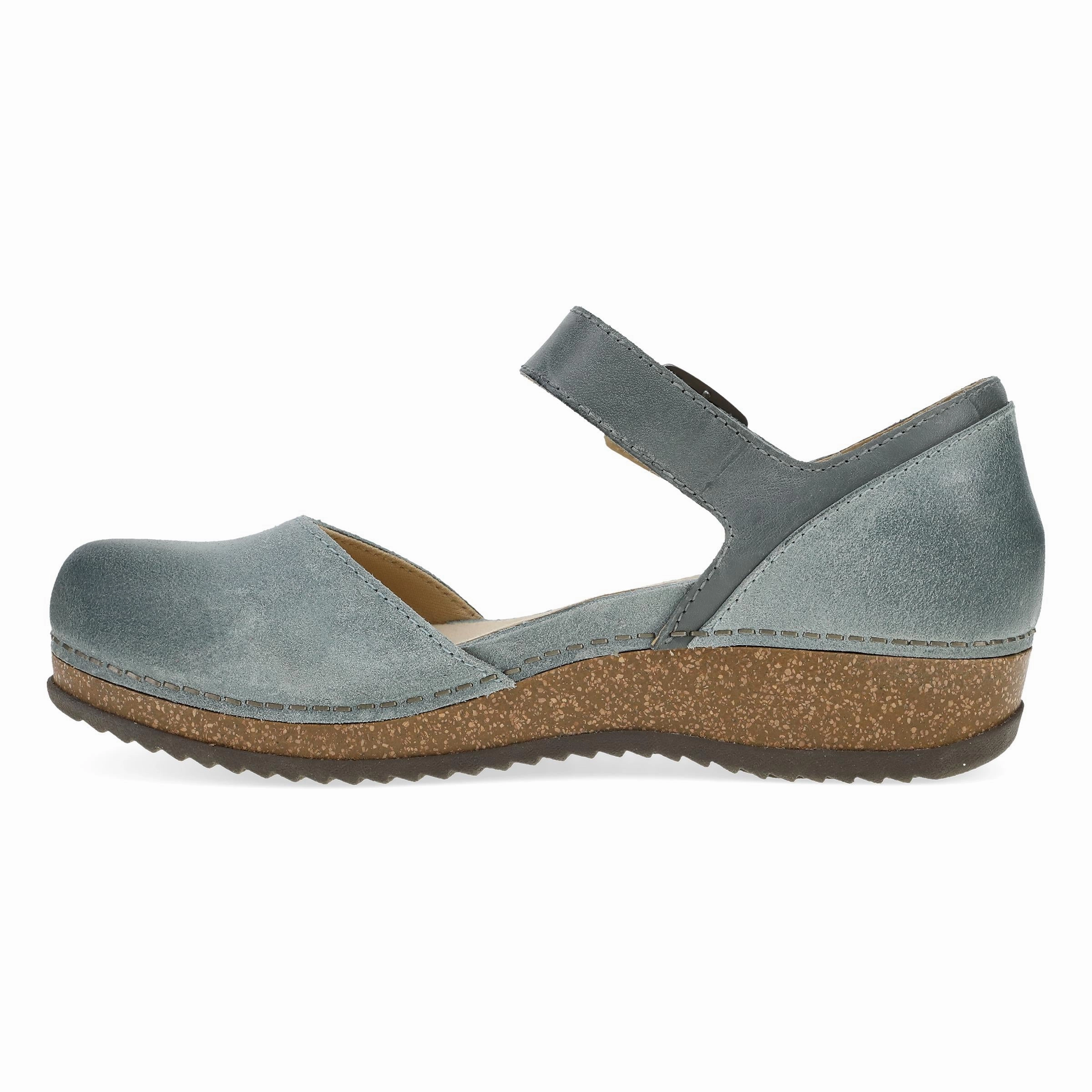 Storm Guard Gift Easy Dansko Women's Mae Mary Jane Clog - Denim Burnished Suede Ergo Tech