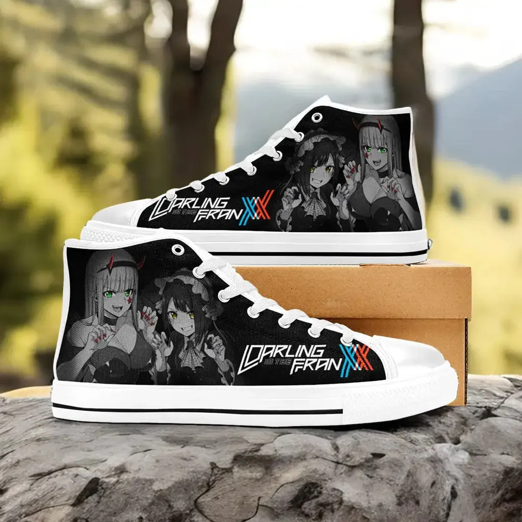 Darling in the Franxx Zero Two Ichigo Shoes High Tops Sneakers for Kids and Adults